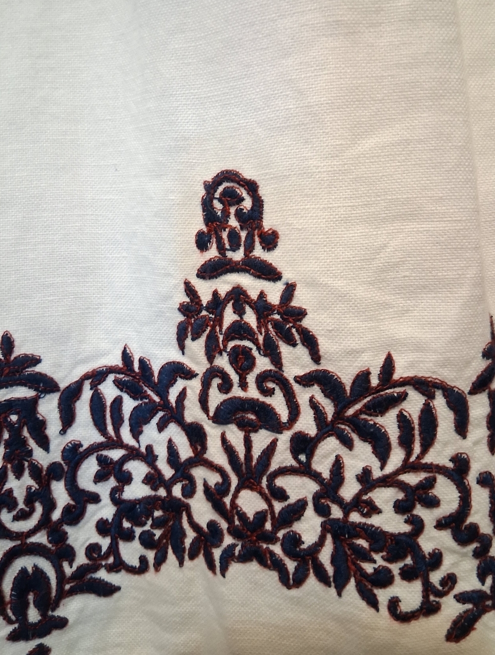 Tommy Bahama‎ Summer Dress Linen Cotton Blend Embroidered Resort SzXL White - Picture 6 of 11